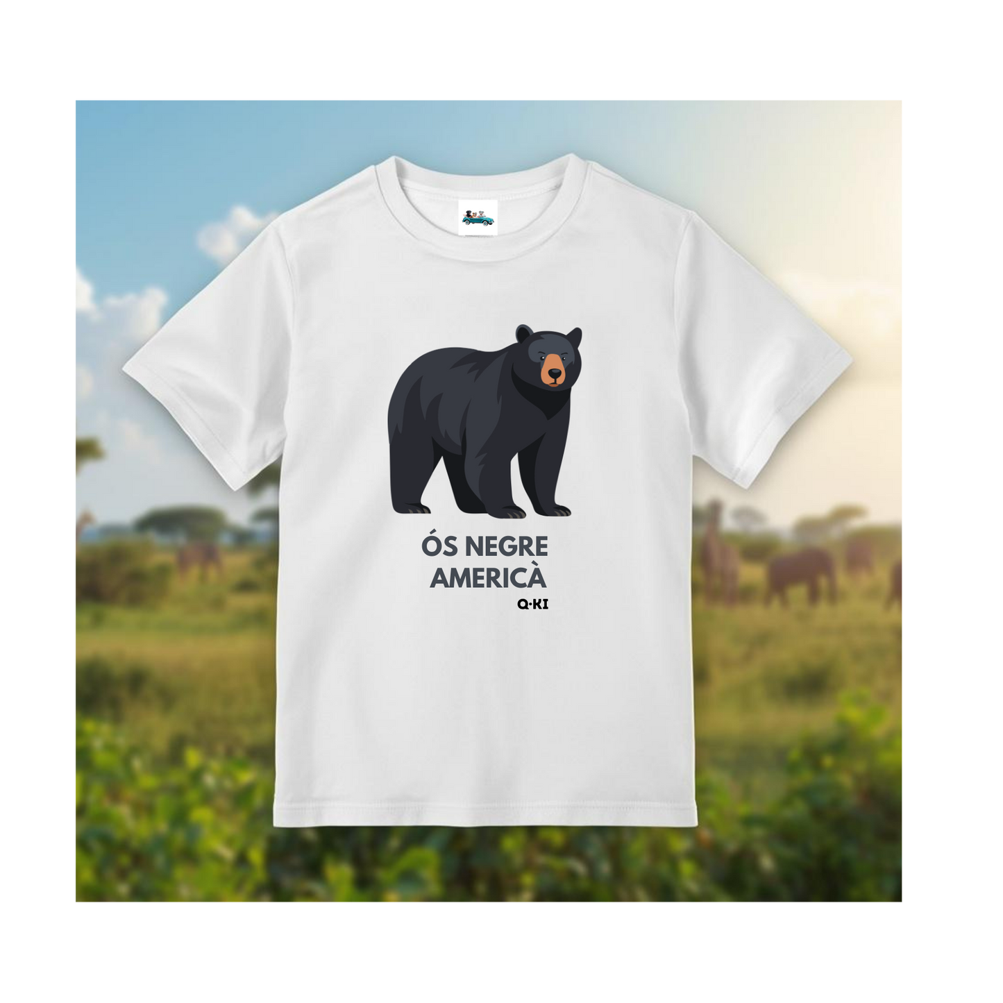 CAMISETA MANGA CORTA OSO NEGRO AMERICANO