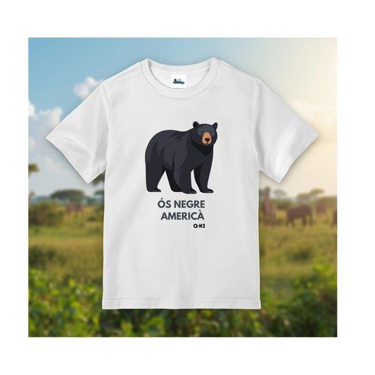 CAMISETA MANGA CORTA OSO NEGRO AMERICANO