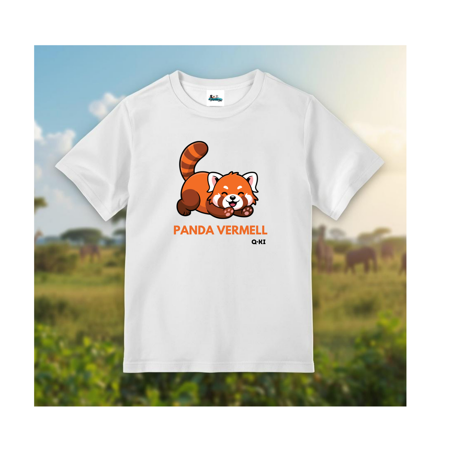 CAMISETA MANGA CORTA PANDA ROJO