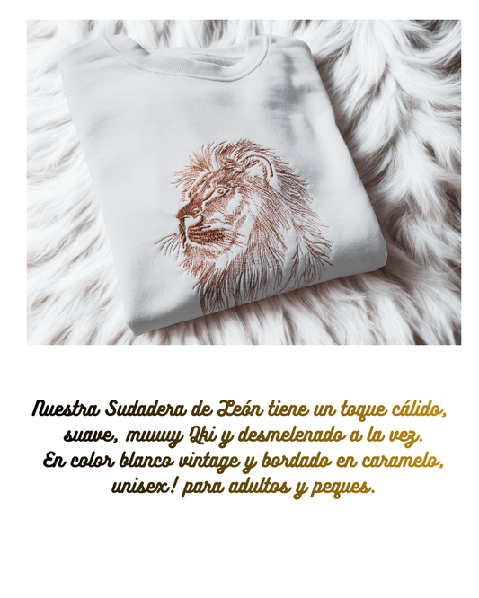 Sudadera LEON  Qki blanco vintage